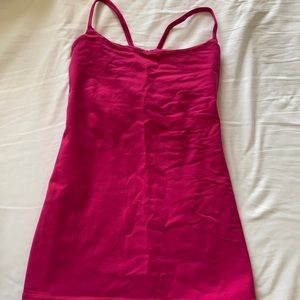 LULULEMON Worn once. Fuchsia pink. Built in bra!